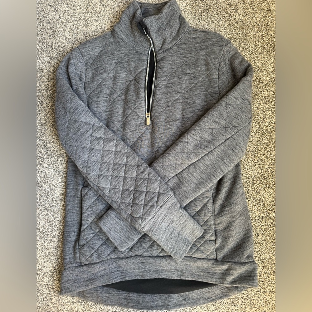 lululemon athletica Gray Quilted Sweater